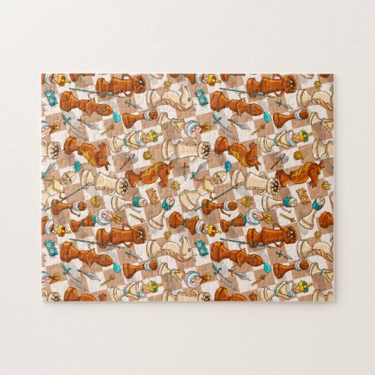 Chess-strijd Legpuzzel (Horizontaal)