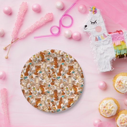 Chess-strijd Papieren Bordje (Feest)