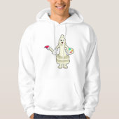 Chess-stuk bisschop als schilder met penseel en kl hoodie (Voorkant)