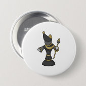 Chess-stuk bisschop Chess Ronde Button 7,6 Cm (Voorkant /achterkant)