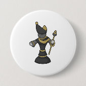 Chess-stuk bisschop Chess Ronde Button 7,6 Cm (Voorkant)