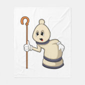 Chess-stuk bisschop op Chess Fleece Deken (Voorkant)