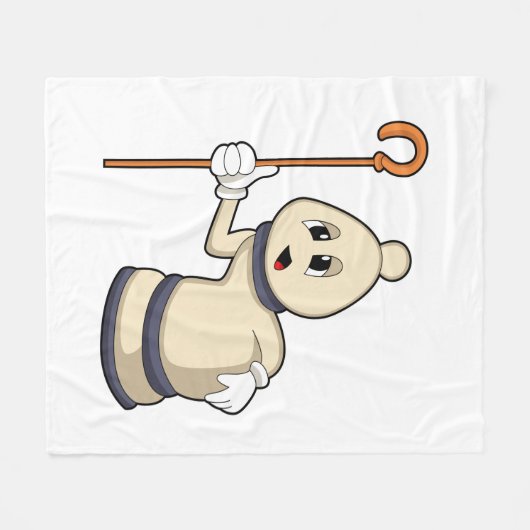 Chess-stuk bisschop op Chess Fleece Deken (Voorkant (Horizontaal))