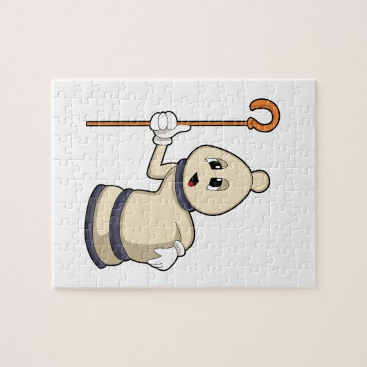 Chess-stuk bisschop op Chess Legpuzzel (Horizontaal)