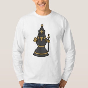 Chess-stuk bisschop op Chess met Personeel T-shirt