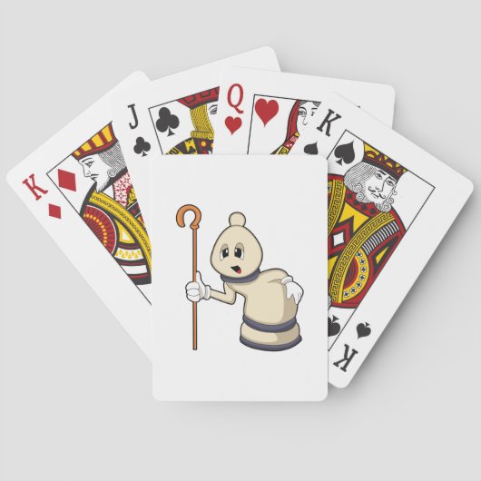 Chess-stuk bisschop op Chess Pokerkaarten (Achterkant)