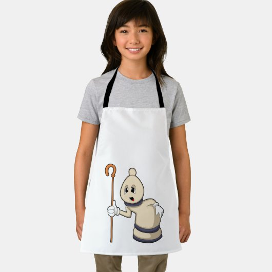 Chess-stuk bisschop op Chess Schort (Insitu)