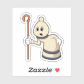 Chess-stuk bisschop op Chess Sticker (Vel)
