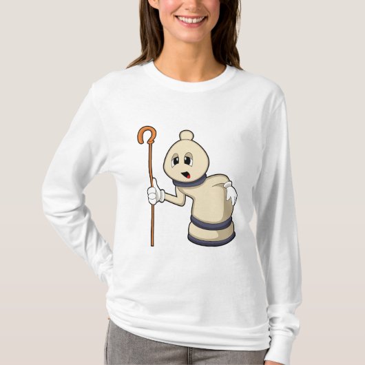 Chess-stuk bisschop op Chess T-shirt (Voorkant)
