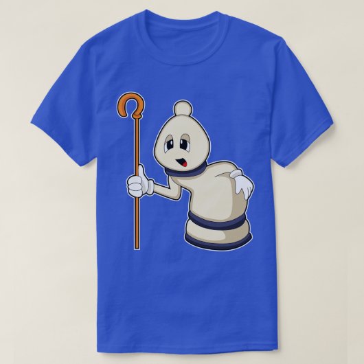 Chess-stuk bisschop op Chess T-shirt (Design voorkant)