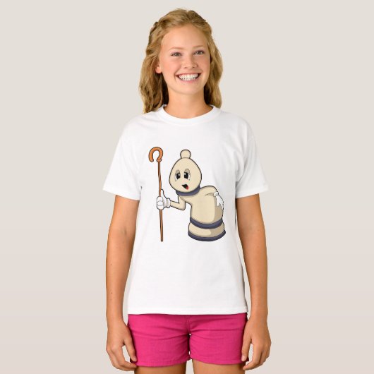 Chess-stuk bisschop op Chess T-shirt (Voorkant volledig)