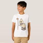 Chess-stuk bisschop op Chess T-shirt (Voorkant volledig)