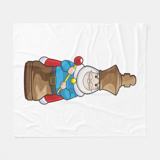 Chess-stuk King Chess Fleece Deken (Voorkant (Horizontaal))