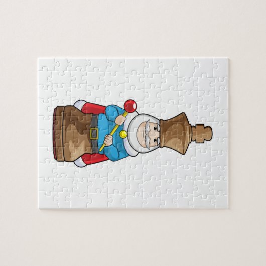 Chess-stuk King Chess Legpuzzel (Horizontaal)