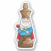 Chess-stuk King Chess Sticker (Voorkant)