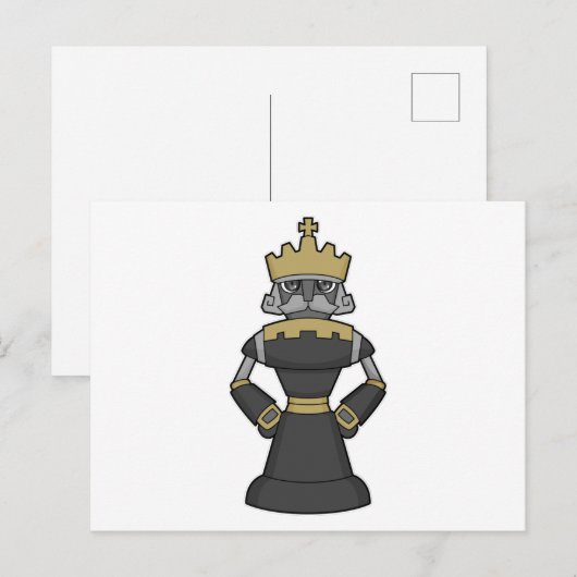 Chess-stuk King Crown Chess Briefkaart (Voorkant / Achterkant)