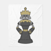 Chess-stuk King Crown Chess Fleece Deken (Voorkant)