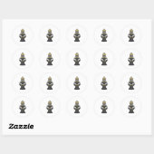 Chess-stuk King Crown Chess Ronde Sticker (Vel)