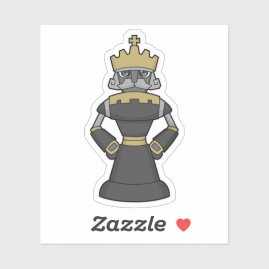 Chess-stuk King Crown Chess Sticker (Vel)