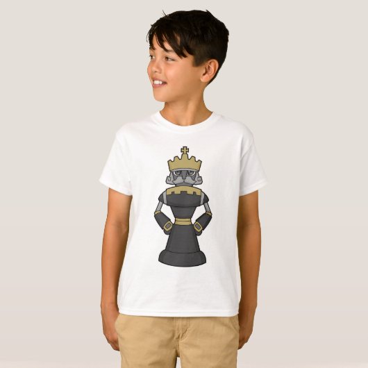 Chess-stuk King Crown Chess T-shirt (Voorkant volledig)
