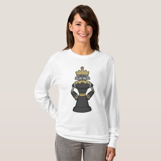 Chess-stuk King Crown Chess T-shirt (Voorkant volledig)