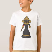 Chess-stuk King op Chess met Personeel T-shirt (Voorkant)