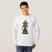 Chess-stuk King op Chess met Personeel T-shirt (Voorkant volledig)