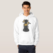 Chess-stuk Rook bij Chess met Ax Hoodie (Voorkant volledig)