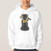 Chess-stuk Rook bij Chess met Ax Hoodie (Voorkant)
