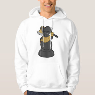 Chess-stuk Rook bij Chess met Ax Hoodie