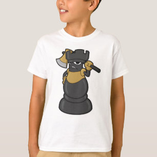 Chess-stuk Rook bij Chess met Ax T-shirt