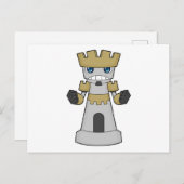 Chess-stuk Rook Chess Briefkaart (Voorkant / Achterkant)