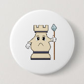 Chess-stuk Rook op Chess.PNG Ronde Button 7,6 Cm (Voorkant)