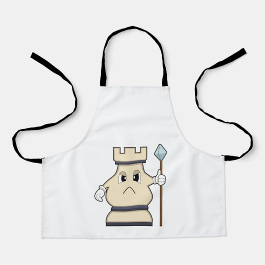 Chess-stuk Rook op Chess.PNG Schort (Voorkant)