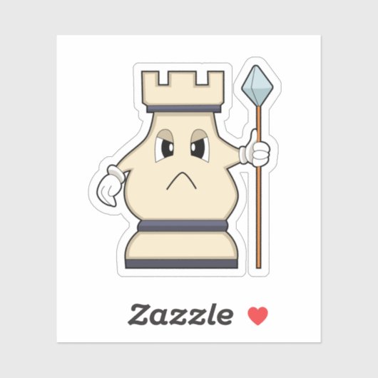 Chess-stuk Rook op Chess.PNG Sticker (Vel)