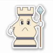 Chess-stuk Rook op Chess.PNG Sticker (Voorkant)