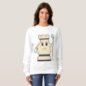 Chess-stuk Rook op Chess.PNG Trui (Voorkant volledig)