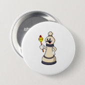 Chess-stukje King op Chess.PNG Ronde Button 7,6 Cm (Voorkant /achterkant)