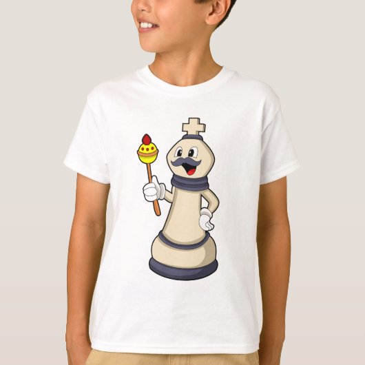 Chess-stukje King op Chess.PNG T-shirt (Voorkant)