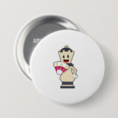 Chess-stukje koningin op Chess.PNG Ronde Button 7,6 Cm (Voorkant /achterkant)