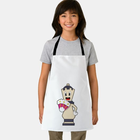 Chess-stukje koningin op Chess.PNG Schort (Insitu)