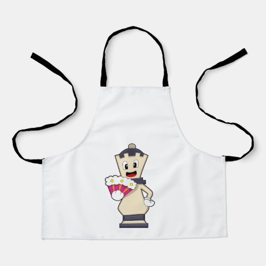 Chess-stukje koningin op Chess.PNG Schort (Voorkant)