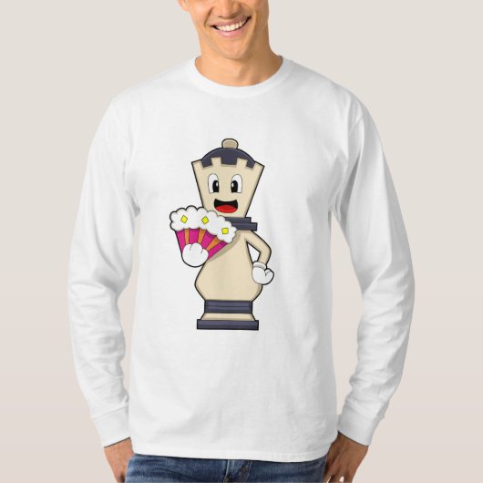 Chess-stukje koningin op Chess.PNG T-shirt (Voorkant)