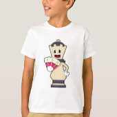 Chess-stukje koningin op Chess.PNG T-shirt (Voorkant)