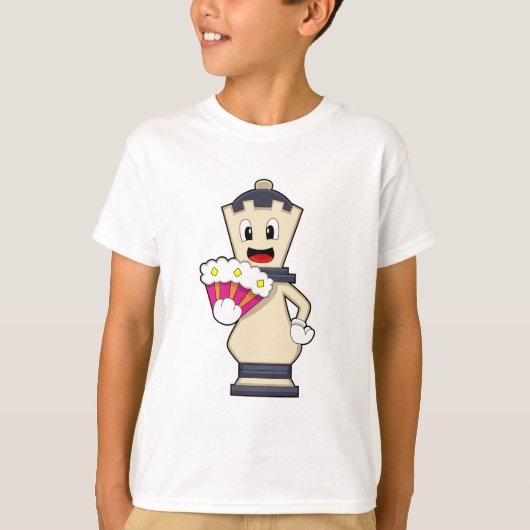 Chess-stukje koningin op Chess.PNG T-shirt (Voorkant)