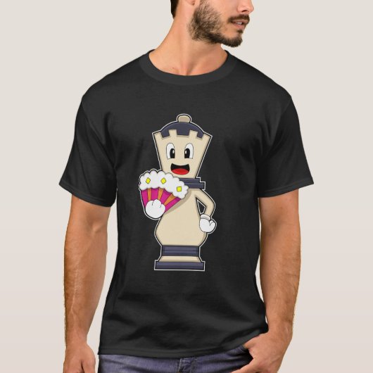 Chess-stukje koningin op Chess.PNG T-shirt (Voorkant)