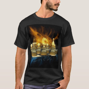 Chess T Shirt met Knight en flitsen