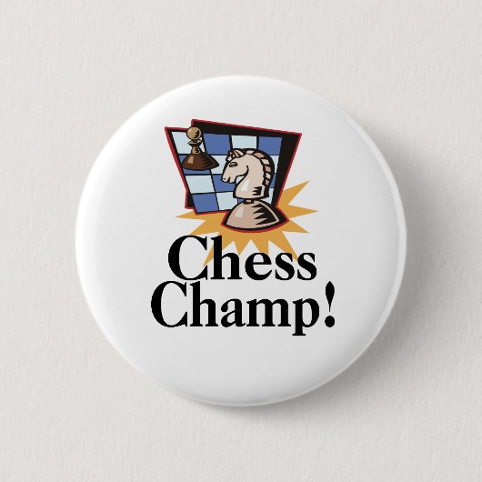 Chess T-shirts en Gifts. Ronde Button 5,7 Cm (Voorkant)