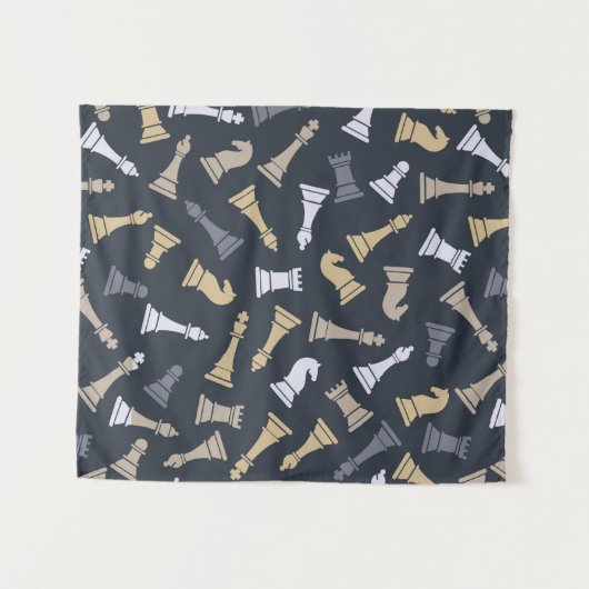 Chess Tapestry Wandkleed (Voorkant (horizontaal))