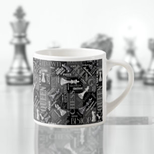 Chess Terms and Piecets Black and White ID784 Espresso Kop